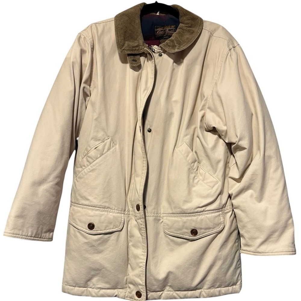 Vintage Eddie Bauer Goose Down Corduroy Collar Jacket Size M